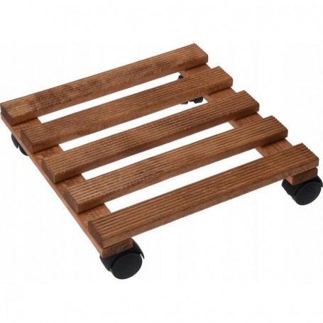 Comprar Soporte Maceta Ruedas Madera Cuadrado Importacion 143618 al Mejor Precio