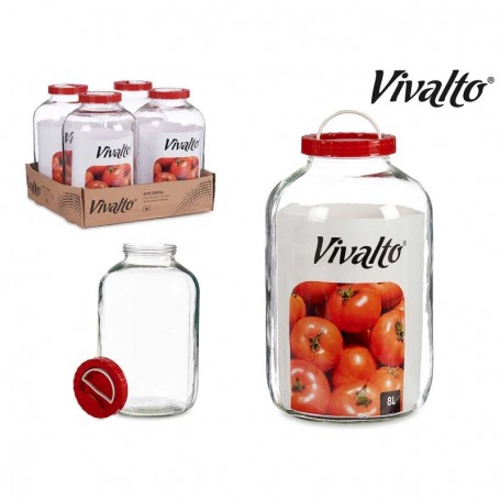 Comprar Tarro Bote Vidrio Asa 8 Litros Vivalto 020487 al Mejor Precio