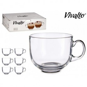 Comprar Tazas Jumbo Vidrio 470 Ml 6 Piezas Caja 6 Vivalto 020478 al Mejor Precio