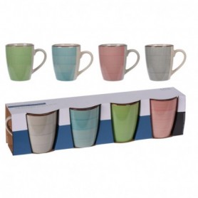 Comprar Tazas Mug Loza 36 Cl 4 Piezas Surtidas Lote 4 Excellent 257073 al Mejor Precio
