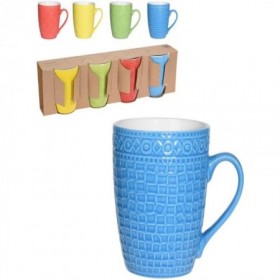 Comprar Tazas Mug Texturas 380Ml 4 Piezas Lote 4 Excellent 257086 al Mejor Precio