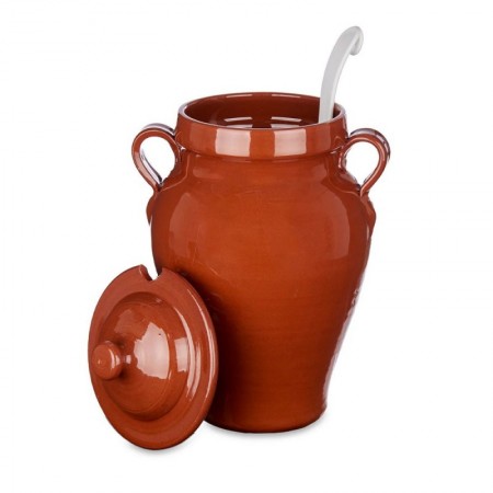 Comprar Tinaja Orza Barro 2,5 L. 28X21Cm + Cazo La Dehesa 257977 al Mejor Precio