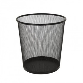 Comprar Papelera Metal Negra 26,5X28 Cm  Importacion 31188 al Mejor Precio