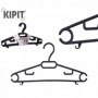 Comprar Perchas Plastico Negro 39,5X19,5 Cm Lote 6 Kipit 31183 al Mejor Precio