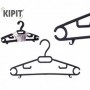 Comprar Perchas Plastico Negro 39,5X19,5 Cm Lote 6 Kipit 31183 al Mejor Precio