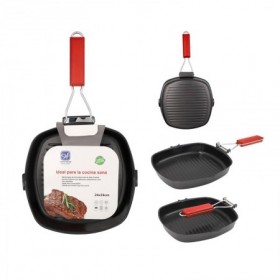 Comprar Asador Grill Mango Plegable 24X24 Cm  Happyfriends 30186 al Mejor Precio
