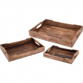 Comprar Bandejas Madera 46+38+30,5 Cm Lote 3 Importacion 24091 al Mejor Precio