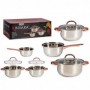 Comprar Bateria Cocina Inoxidable 3 Piezas 5 Elementos  Kinvara 19376 al Mejor Precio