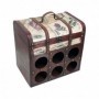 Comprar Baul Botellero 6 Botellas Piel Carta 37X25X35,5 Cm  Fedor 146071 al Mejor Precio