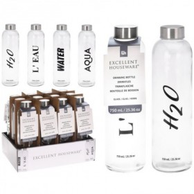 Comprar Botella Vidrio Decorada 750 Ml Surtida  Excellent 20538 al Mejor Precio