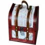 Comprar Caja Madera Alta Piel Mapa 21X15X18 Cm  Fedor 146069 al Mejor Precio