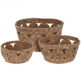 Comprar Cestas Esparto Bicolor 31+26+21 Cm Lote 3 Hs 224049 al Mejor Precio