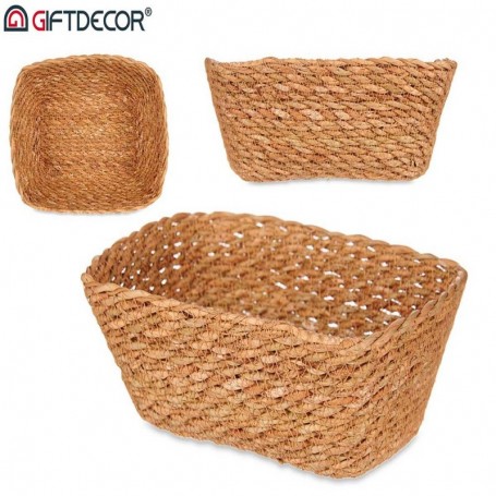 Comprar Cesto Vegetal Rectangular 20 Cm  Giftdecor 224054 al Mejor Precio
