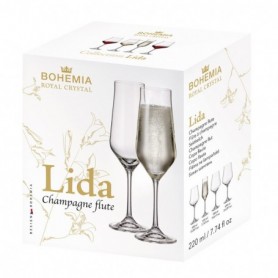 Comprar Copas Flauta Lida 220 Ml  Estuche 6 Bohemia 101477 al Mejor Precio