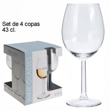 Comprar Copas Vino 43 Cl 4 Piezas Lote 4 Glass 20366 al Mejor Precio