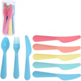 Comprar Cuberteria Plastico Colores 18 Piezas  Excellent 20465 al Mejor Precio