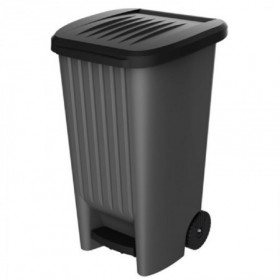 Comprar Cubo Basura Ruedas Pedal 90 L 50X49X84 Cm  Eda 245039 al Mejor Precio