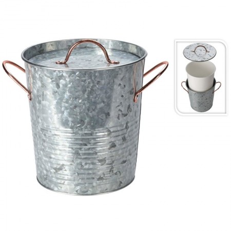 Comprar Cubo Hielo Zinc Tapa 19,5X20,5 Cm  Importacion 19140 al Mejor Precio