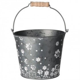 Comprar Cubo Zinc Deco Asa 18X16 Cm  Importacion 144297 al Mejor Precio