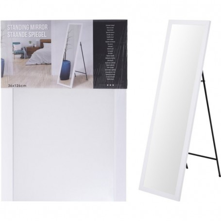 Comprar Espejo Pie Blanco 126X36 Cm  Importacion 208105 al Mejor Precio