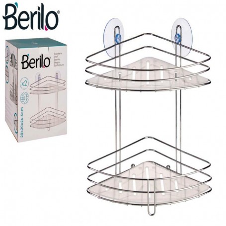 Comprar Estanteria Esquina 2 Baldas 20X26,5X20 Cm 17755  Berilo 173128 al Mejor Precio