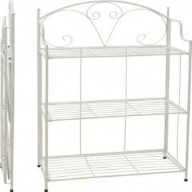 Comprar Estanteria Metal Plegable Blanca 58X30X100 Cm  Importacion 146089 al Mejor Precio