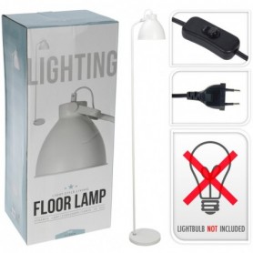 Comprar Lampara Pie Metal E27 155 Cm Blanca  Importacion 142133 al Mejor Precio