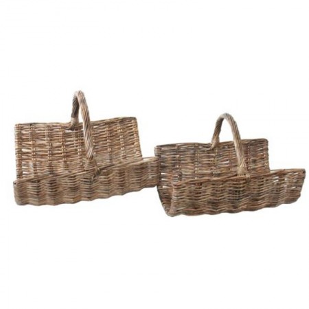 Comprar Leñeros Mimbre Media Caña 43X34X36 Cm Juego 2 Fedor 146062 al Mejor Precio