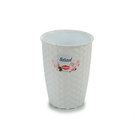 Comprar Maceta Plastico Ratan Blanca 19 Cm  Stefanplast 144282 al Mejor Precio