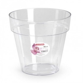 Comprar Maceta Transparente Plastico 16 Cm  Plasticforte 35215 al Mejor Precio