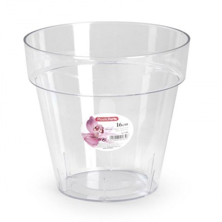 Comprar Maceta Transparente Plastico 16 Cm  Plasticforte 35215 al Mejor Precio