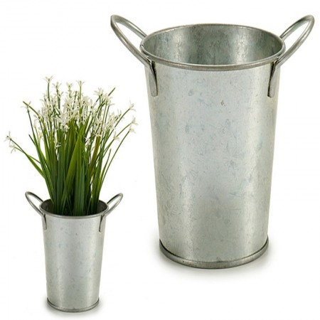 Comprar Macetero Asas Zinc 11X16X12 Cm  Ibergarden 144272 al Mejor Precio