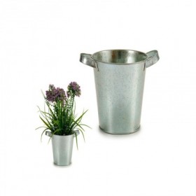 Comprar Macetero Asas Zinc 16,2X20X14 Cm  Ibergarden 144278 al Mejor Precio