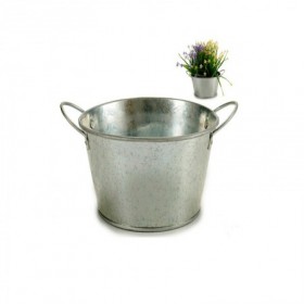 Comprar Macetero Asas Zinc 20X27,5X10,5 Cm  Ibergarden 144276 al Mejor Precio