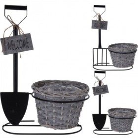 Comprar Macetero Metal Nimbre Pala/Horca 22X46Cm  Importacion 144065 al Mejor Precio