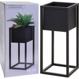 Comprar Macetero Pie Metal 50 Cm Negro  Importacion 146096 al Mejor Precio