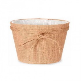 Comprar Macetero Tela Saco Lazo 18X16 Cm  Ibergarden 144273 al Mejor Precio
