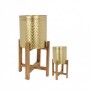 Comprar Maceteros Dorado Pies Madera Set 2 Importacion 144163 al Mejor Precio