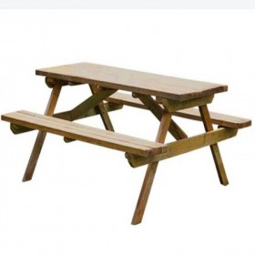 Comprar Mesa 150X151 + 2 Bancos Madera 4 Personas  Forest 208508 al Mejor Precio