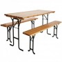 Comprar Mesa 178X78 Cm + 2 Bancos Plegables Madera Conjunto Ambiance 206954 al Mejor Precio