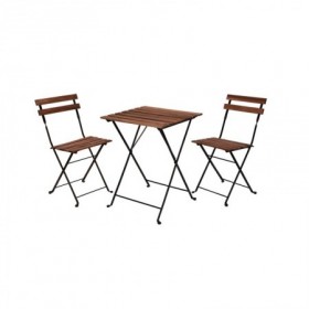 Comprar Mesa 60X60 + 2 Sillas Madera Metal Conjunto Importacion 206952 al Mejor Precio