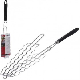 Comprar Parrilla 6 Salchichas Mango Negro 9X21X53 Cm  Bbq 50112 al Mejor Precio
