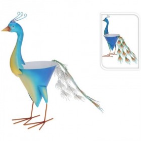 Comprar Pavo Real Metal Macetero 21,5X55X48 Cm  Importacion 259011 al Mejor Precio