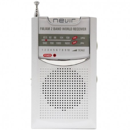 Comprar Radio Pilas Am/Fm 136 Plata   Nevir 809014 al Mejor Precio