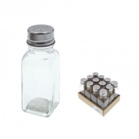 Comprar Salero Vidrio Tapon Inoxidable 70 Ml  Happyfriends 30176 al Mejor Precio