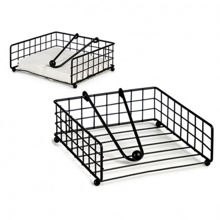 Comprar Servilletero Horizontal Varilla Negro  Arteregal 19378 al Mejor Precio