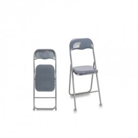 Comprar Silla Plegable Metal Gris Brillo  Giftdecor 208106 al Mejor Precio