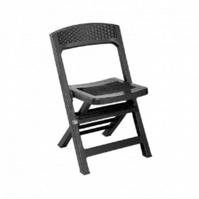 Comprar Silla Plegable Resina Asso Antracita  Progarden 206957 al Mejor Precio