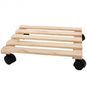 Comprar Soporte 4 Ruedas Madera 28X28X8 Cm  Importacion 146123 al Mejor Precio