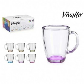 Comprar Tazas Mug Fondo Color 310 Ml Juego 6 Vivalto 20553 al Mejor Precio